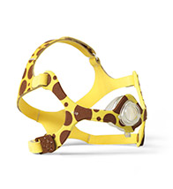 uma m&aacute;scara amarela e castanha