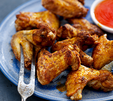 Asas de frango estaladi&ccedil;as e tenras