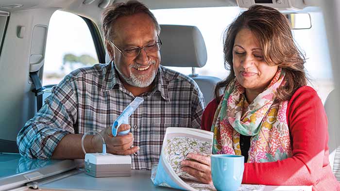 Administrar a medica&ccedil;&atilde;o aos pulm&otilde;es, onde &eacute; necess&aacute;ria