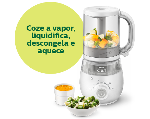 Combinado 4 em 1 Philips Avent para preparar comida de beb&eacute; saud&aacute;vel