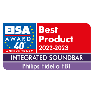 Pr&eacute;mio EISA 2022 para o SoundBar Philips Fidelio FB1