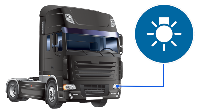 Luzes de presen&ccedil;a dianteiras