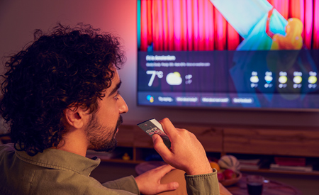 Funcionalidade de controlo de voz da Smart TV mobile